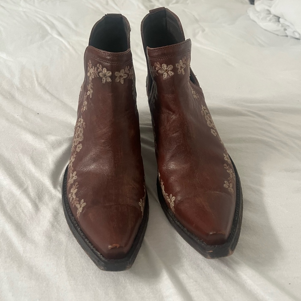 Cavender’s Floral Ankle Booties